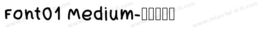 Font01 Medium字体转换